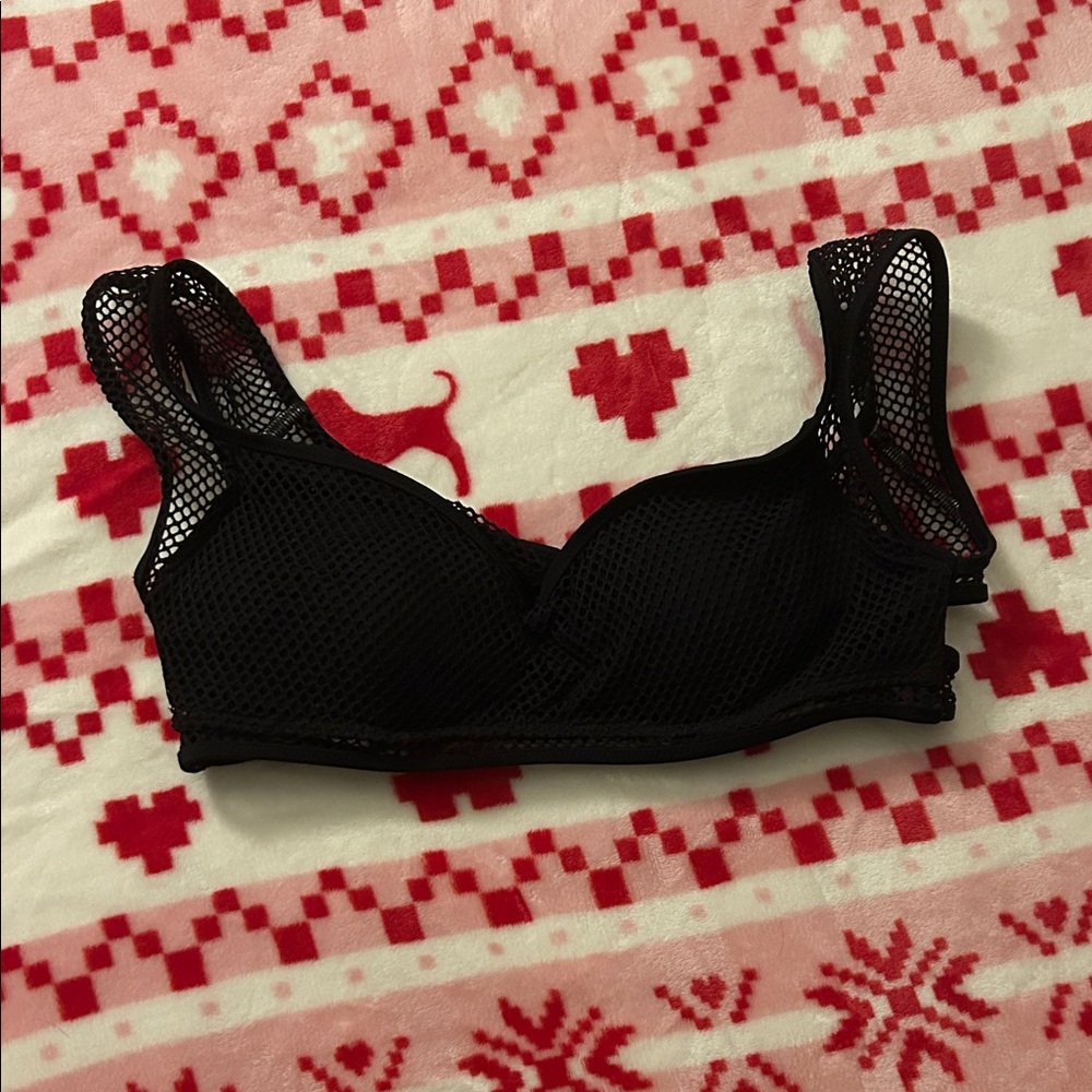 Victoria's Secret Black Mesh bikini top
